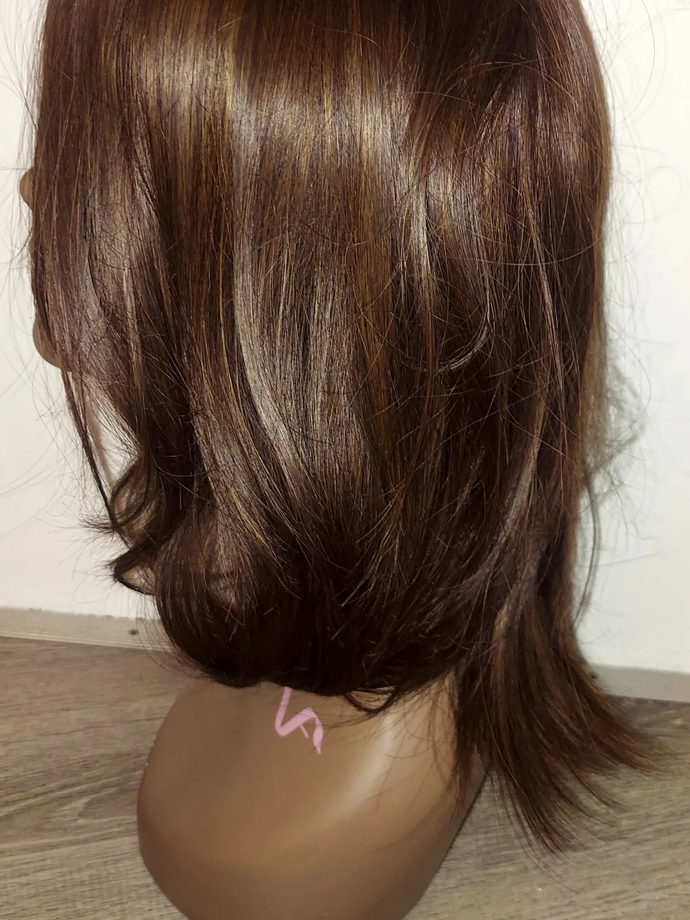 Brown Shoulder Length Bob Wig With Bangs